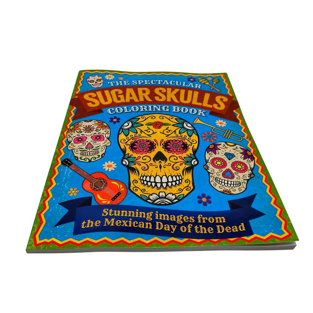Vibrant Sugar Skulls Coloring Book - 45 Day of the Dead Designs